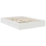Letto con Contenitore Bianco 140 x 200 cm Legno truciolato