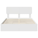 Letto con Contenitore Bianco 140 x 200 cm Legno truciolato