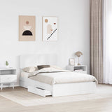 Letto con Contenitore Bianco 120 x 200 cm Legno truciolato