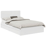 Letto con Contenitore Bianco 120 x 200 cm Legno truciolato