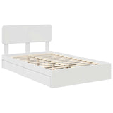 Letto con Contenitore Bianco 120 x 200 cm Legno truciolato