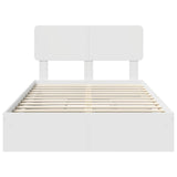 Letto con Contenitore Bianco 120 x 200 cm Legno truciolato