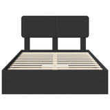 Letto con Contenitore Nero 120 x 200 cm Legno truciolato