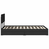 Letto con Contenitore Nero 120 x 200 cm Legno truciolato