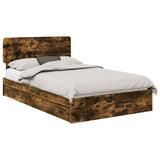 Letto con Contenitore con testiera Rovere fumé 120 x 200 cm
