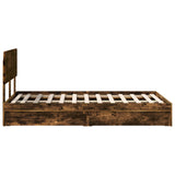 Letto con Contenitore con testiera Rovere fumé 120 x 200 cm