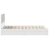 Letto con Contenitore Bianco 120 x 190 cm Legno truciolato