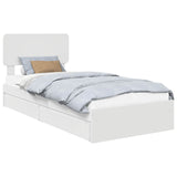 Letto con Contenitore Bianco 100 x 200 cm Legno truciolato