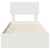 Letto con Contenitore Bianco 100 x 200 cm Legno truciolato