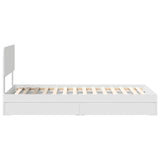 Letto con Contenitore Bianco 100 x 200 cm Legno truciolato