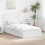 Letto con Contenitore Bianco 90 x 200 cm Legno truciolato