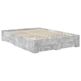 Struttura del letto con testiera Grigio cemento 160 x 200 cm