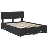 Struttura del letto Nero 150 x 200 cm Legno truciolato