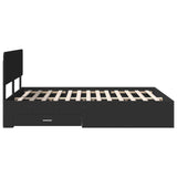 Struttura del letto Nero 150 x 200 cm Legno truciolato