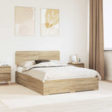 Struttura del letto con testiera Rovere Sonoma 150 x 200 cm