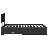 Struttura del letto Nero 120 x 200 cm Legno truciolato
