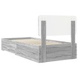 Struttura del letto Grigio Sonoma 90 x 200 cm Legno truciolato