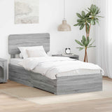 Struttura del letto Grigio Sonoma 90 x 190 cm Legno truciolato