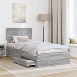 Struttura del letto Grigio Sonoma 90 x 190 cm Legno truciolato