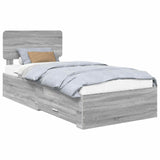 Struttura del letto Grigio Sonoma 90 x 190 cm Legno truciolato