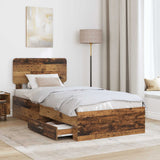 Struttura del letto Legno vecchio 90 x 190 cm Legno truciolato