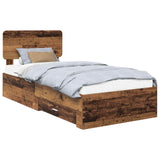 Struttura del letto Legno vecchio 90 x 190 cm Legno truciolato