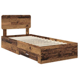 Struttura del letto Legno vecchio 90 x 190 cm Legno truciolato