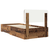 Struttura del letto Legno vecchio 90 x 190 cm Legno truciolato