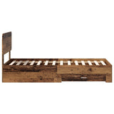 Struttura del letto Legno vecchio 90 x 190 cm Legno truciolato
