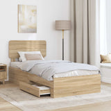 Struttura del letto Rovere Sonoma 75 x 190 cm Legno truciolato