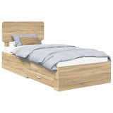 Struttura del letto Rovere Sonoma 75 x 190 cm Legno truciolato