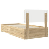 Struttura del letto Rovere Sonoma 75 x 190 cm Legno truciolato