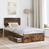 Struttura del letto Rovere fumé 75 x 190 cm Legno truciolato
