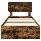 Struttura del letto Rovere fumé 75 x 190 cm Legno truciolato