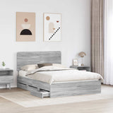 Struttura del letto con cassetto Grigio Sonoma 140 x 190 cm