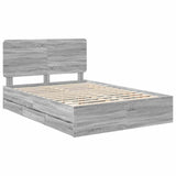 Struttura del letto con cassetto Grigio Sonoma 140 x 190 cm
