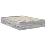 Struttura del letto con cassetto Grigio Sonoma 140 x 190 cm