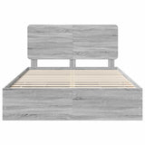 Struttura del letto con cassetto Grigio Sonoma 140 x 190 cm