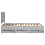 Struttura del letto con cassetto Grigio Sonoma 140 x 190 cm