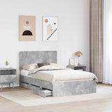 Struttura del letto con cassetto Grigio cemento 135 x 190 cm