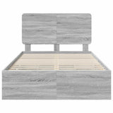 Struttura del letto con cassetto Grigio Sonoma 120 x 190 cm