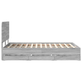 Struttura del letto con cassetto Grigio Sonoma 120 x 190 cm