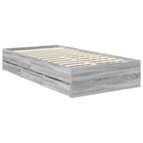 Struttura del letto con cassetto Grigio Sonoma 90 x 200 cm