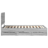 Struttura del letto con cassetto Grigio Sonoma 90 x 200 cm