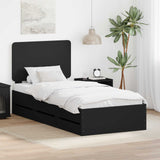 Struttura del letto Nero 75 x 190 cm Legno Ingegnerizzato
