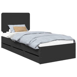 Struttura del letto Nero 75 x 190 cm Legno Ingegnerizzato