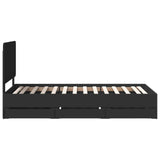 Struttura del letto Nero 75 x 190 cm Legno Ingegnerizzato