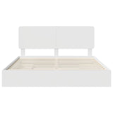 Letto con Contenitore Bianco 200 x 200 cm Legno truciolato