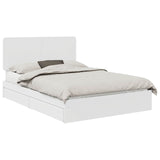 Letto con Contenitore Bianco 150 x 200 cm Legno truciolato
