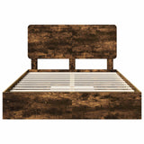 Letto con Contenitore con testiera Rovere fumé 140 x 200 cm